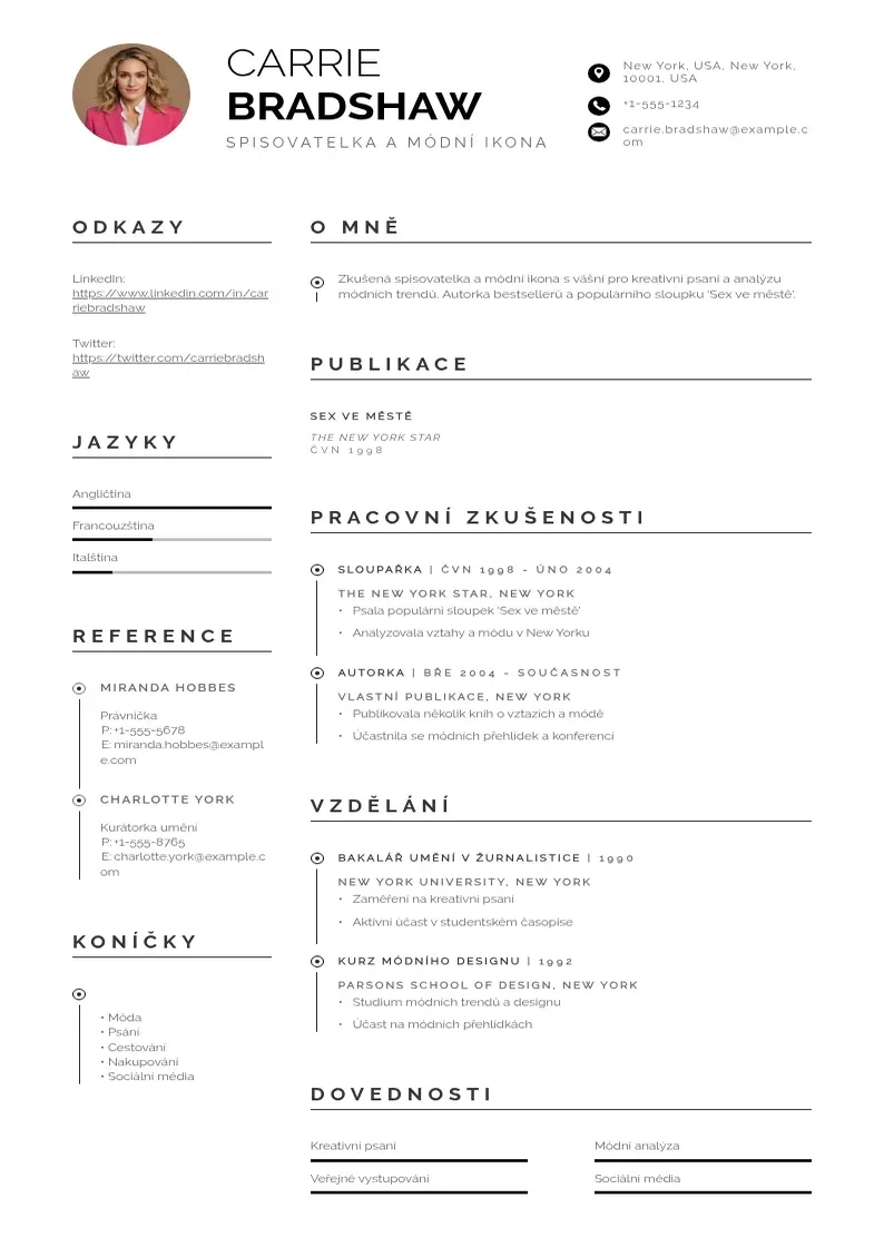 Profesionāla Grafik zivotopis CV veidne