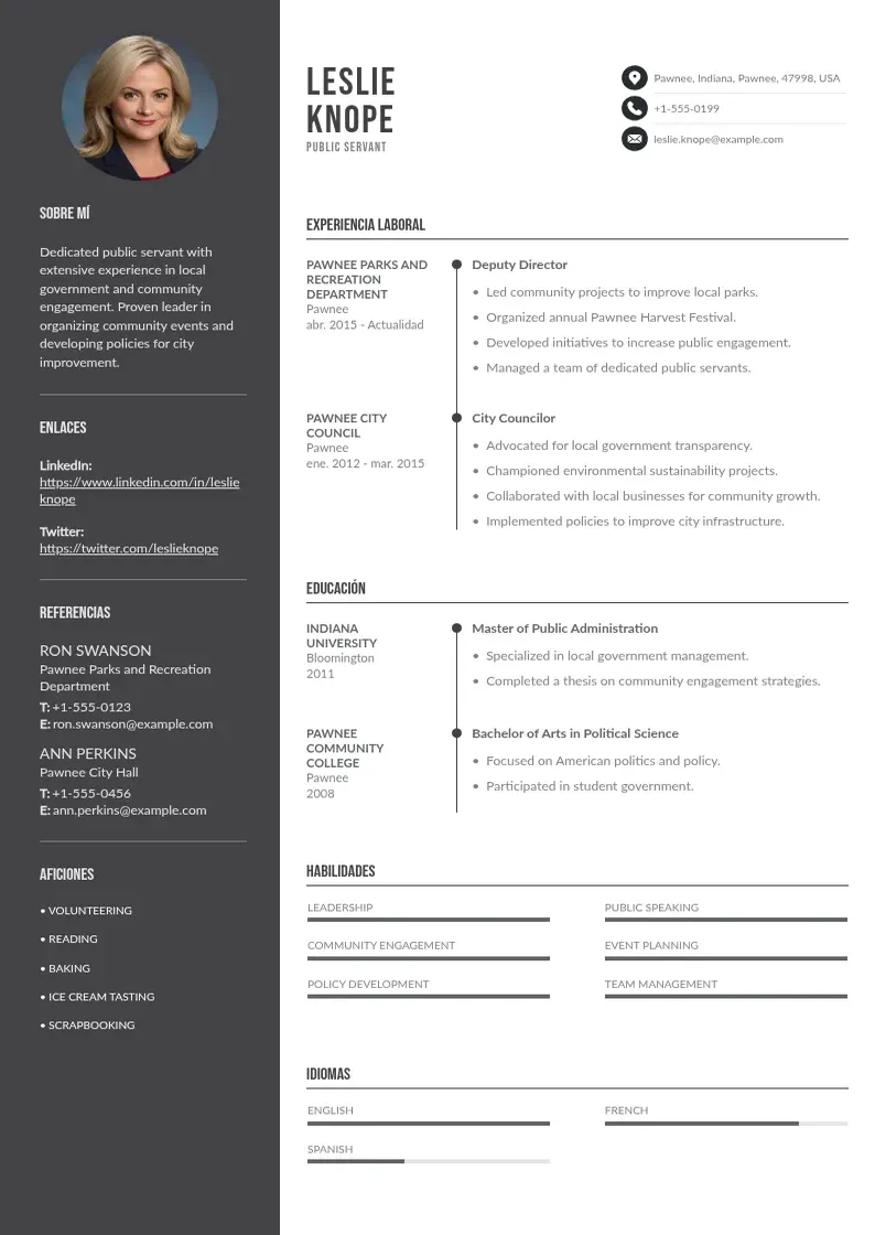 two column como-hacer-tu-cv-en-ingles resume example