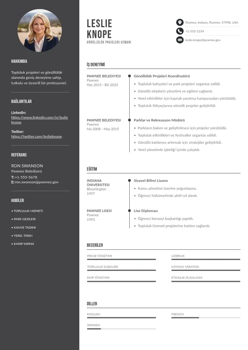 Divu kolonnu  gonulluluk projeleri /  gonulluluk projeleri CV piemērs