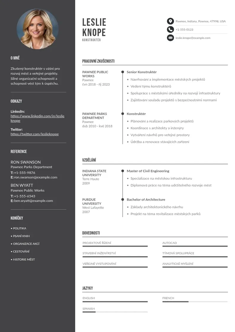 Divu kolonnu Zivotopis konstrukter CV piemērs