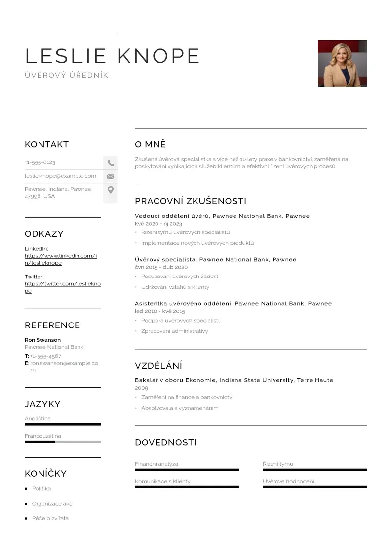 Vienkārša Uveroveho urednika zivotopis CV piemērs