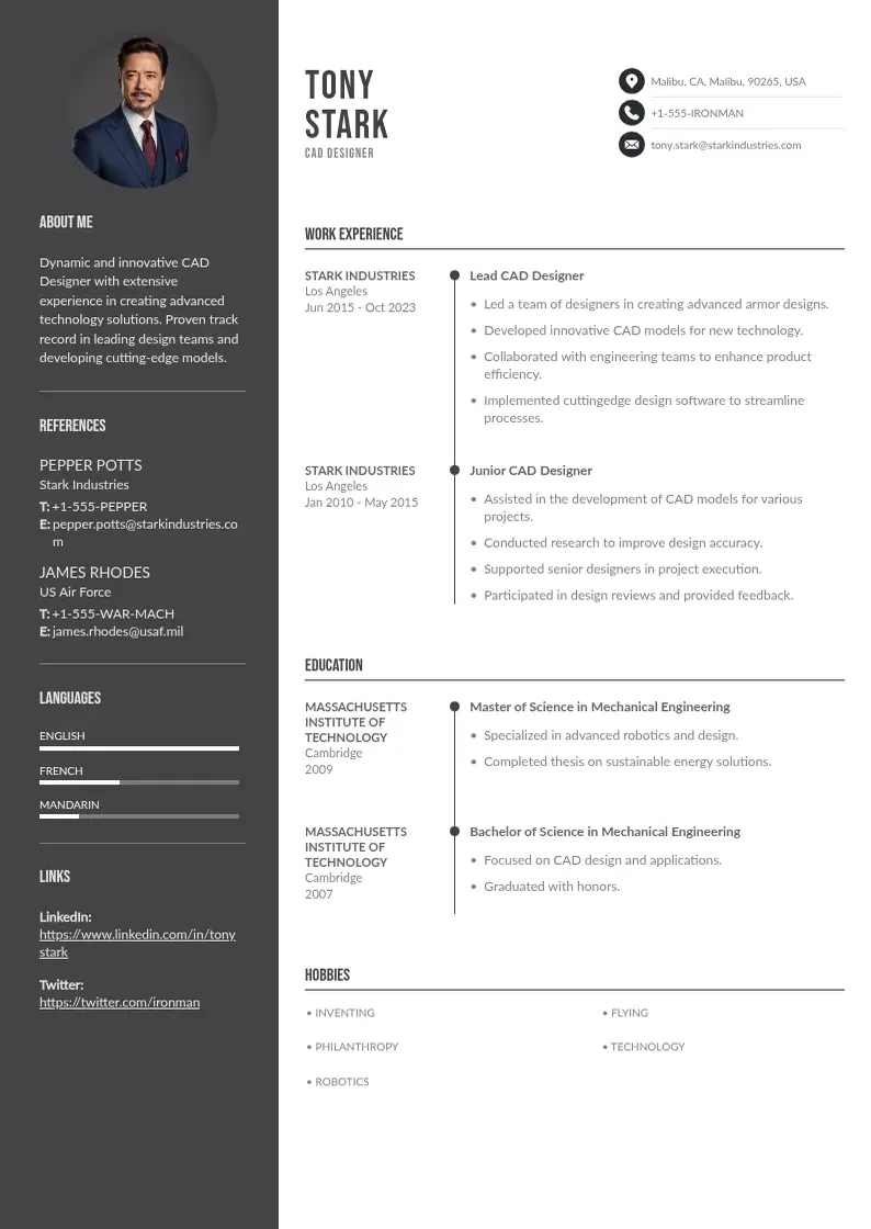 two column cad-designer-resume resume example