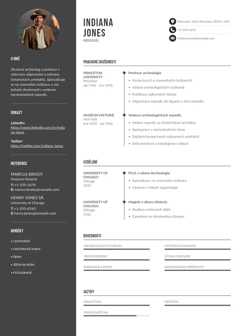 Divu kolonnu Kustod zivotopis CV piemērs