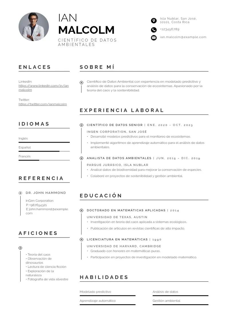 two column cientifico-de-datos-ambientales resume example