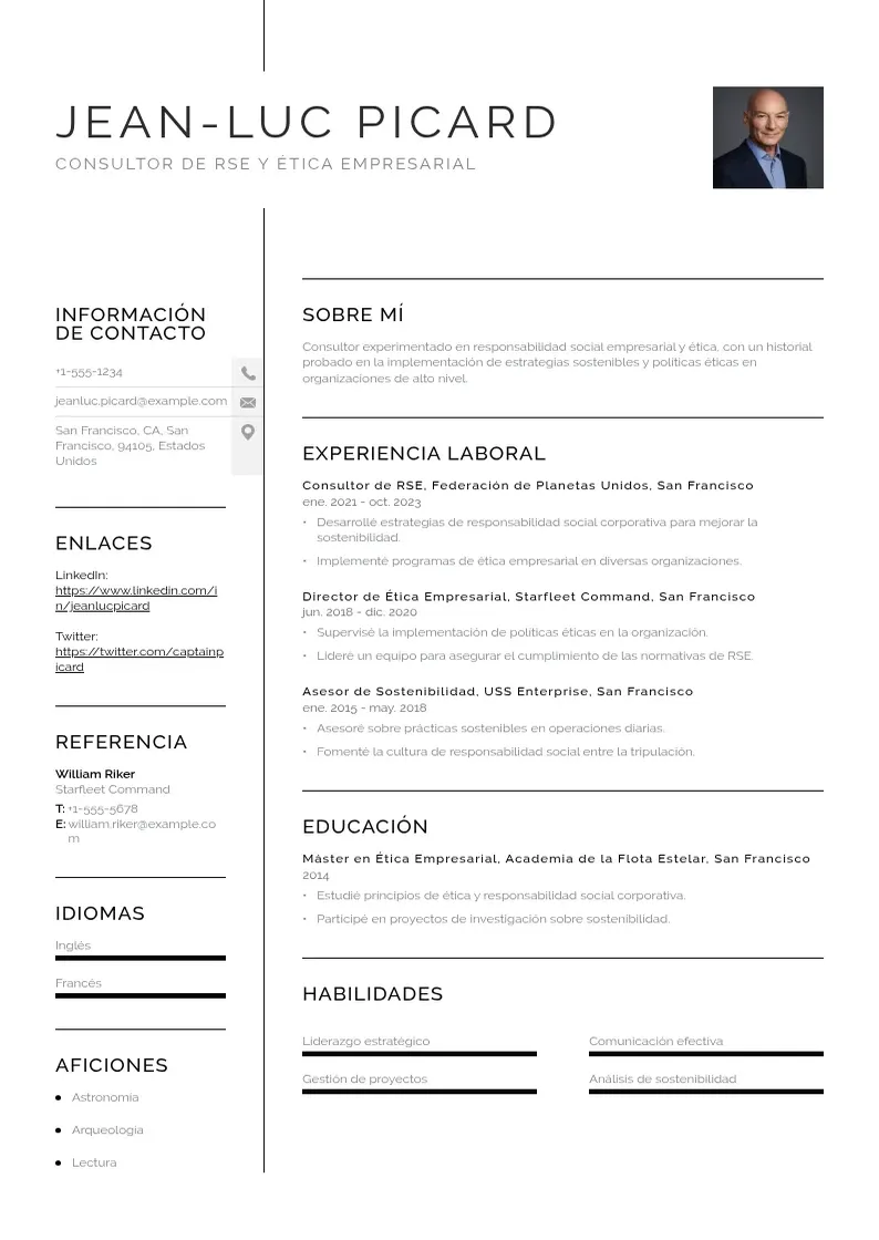 two column consultor-de-rse-y-etica-empresarial resume example