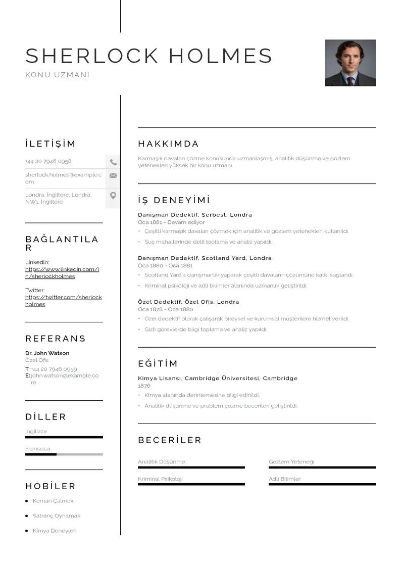 Vienkārša Konu uzmanı  CV piemērs