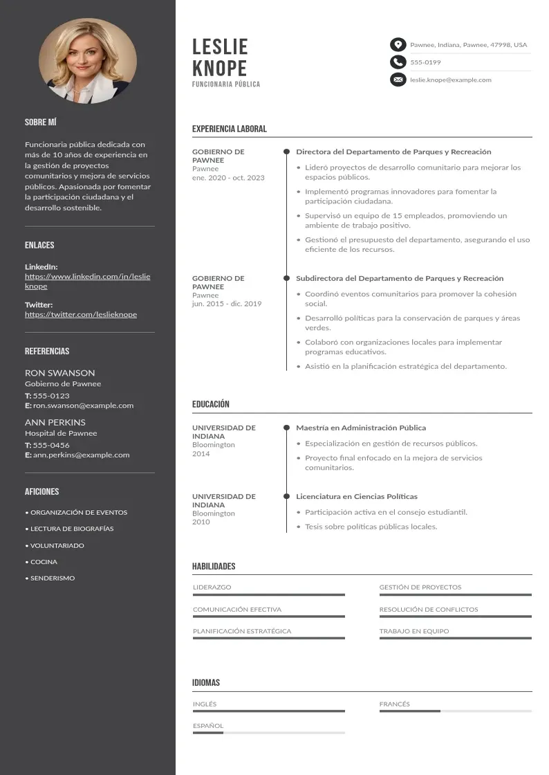 two column aptitudes-cv resume example