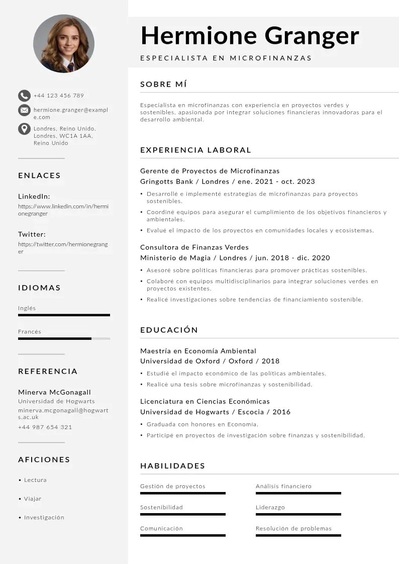 two column especialista-en-microfinanzas-para-proyectos-verdes resume example