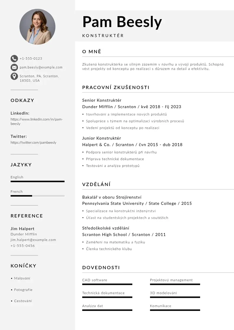 Mūsdienīga Zivotopis konstrukter CV veidne
