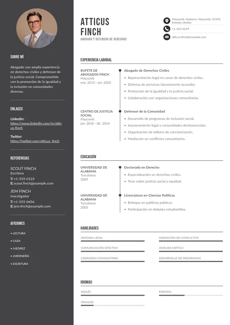 two column inclusio-social resume example