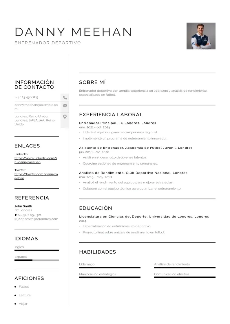 two column curriculum-deportivo resume example