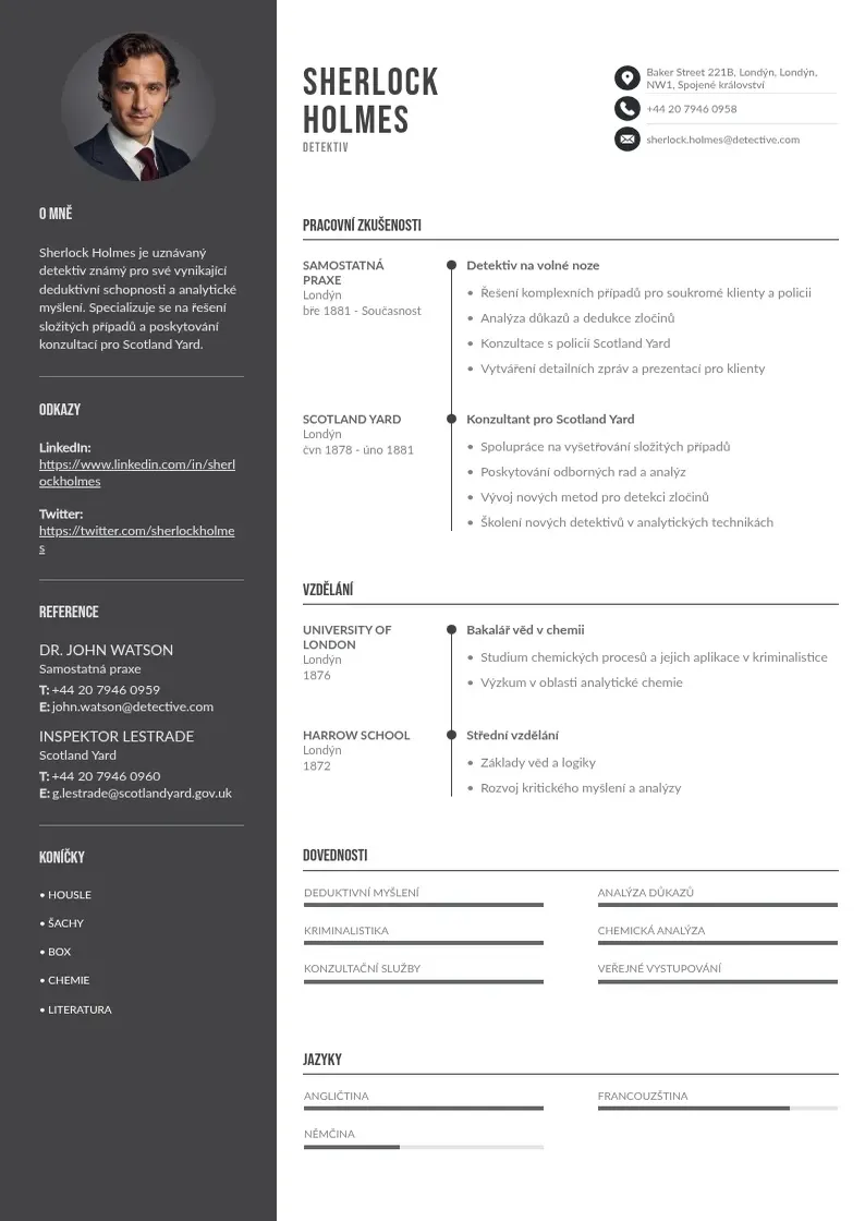 Divu kolonnu Na volne noze zivotopis CV piemērs