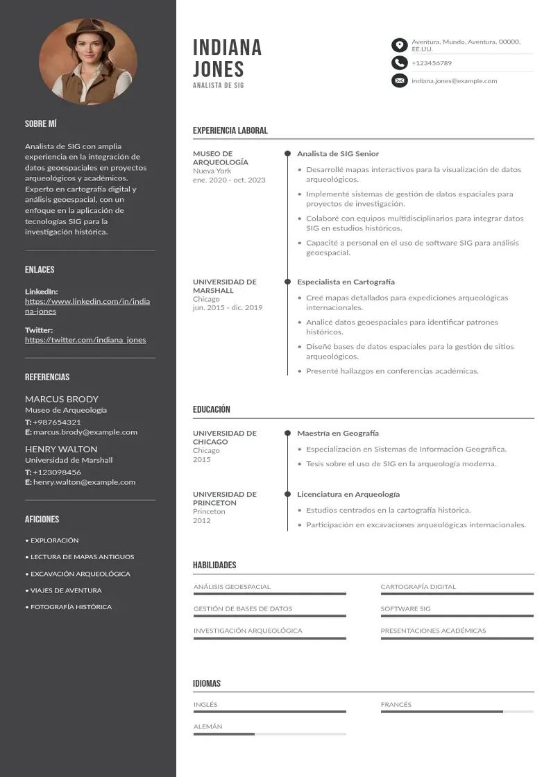 two column analista-de-sistemas-de-informacion-geografica-sig resume example