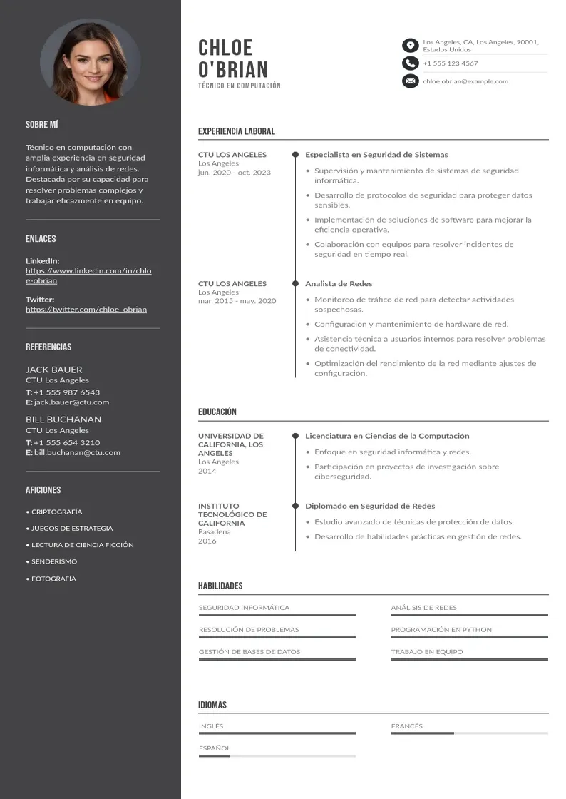 two column tecnico-en-computacion resume example