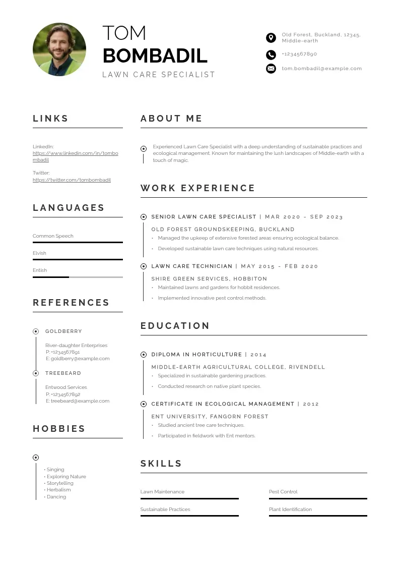 professional 6 lawn care specialist resume resume template