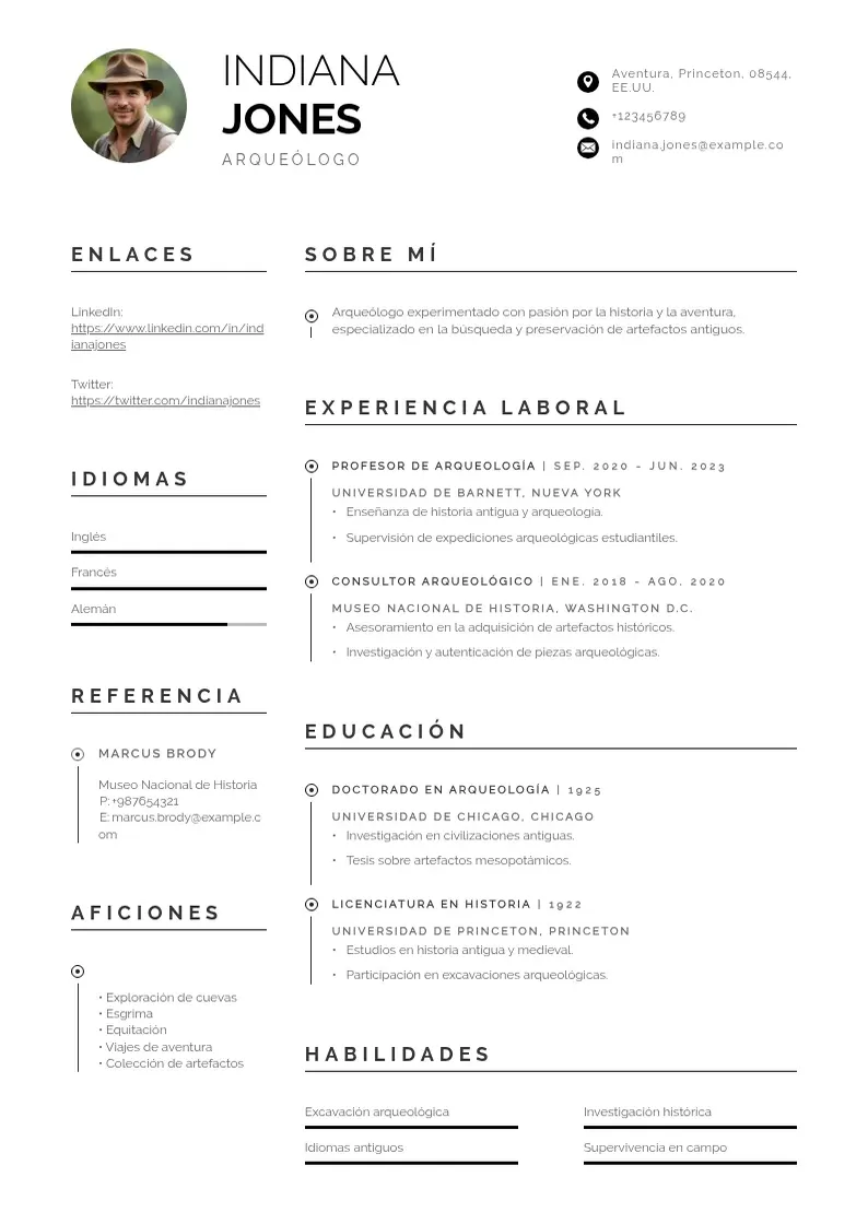 two column aficiones-e-intereses-para-un-curriculum resume example