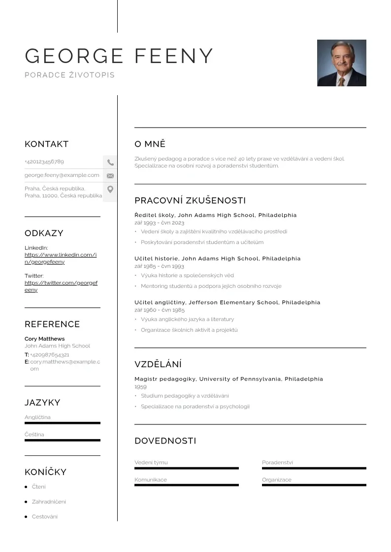 Vienkārša Poradce zivotopis CV piemērs