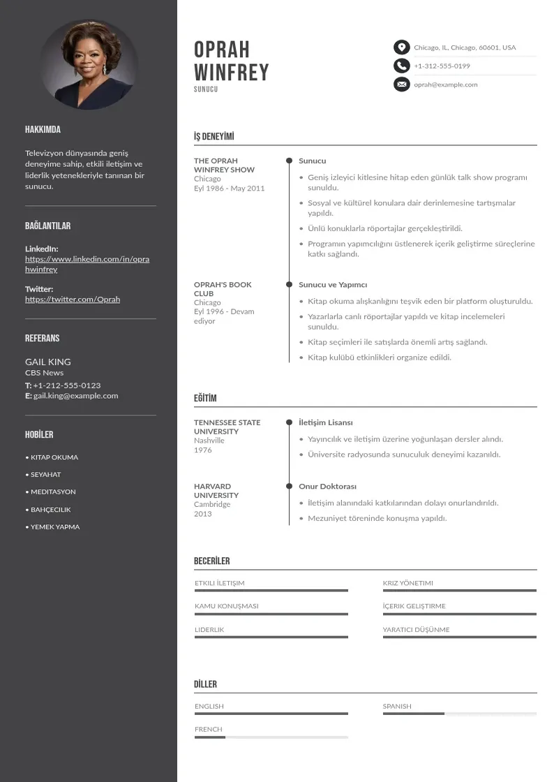 Divu kolonnu Sunucu ozgecmis CV piemērs