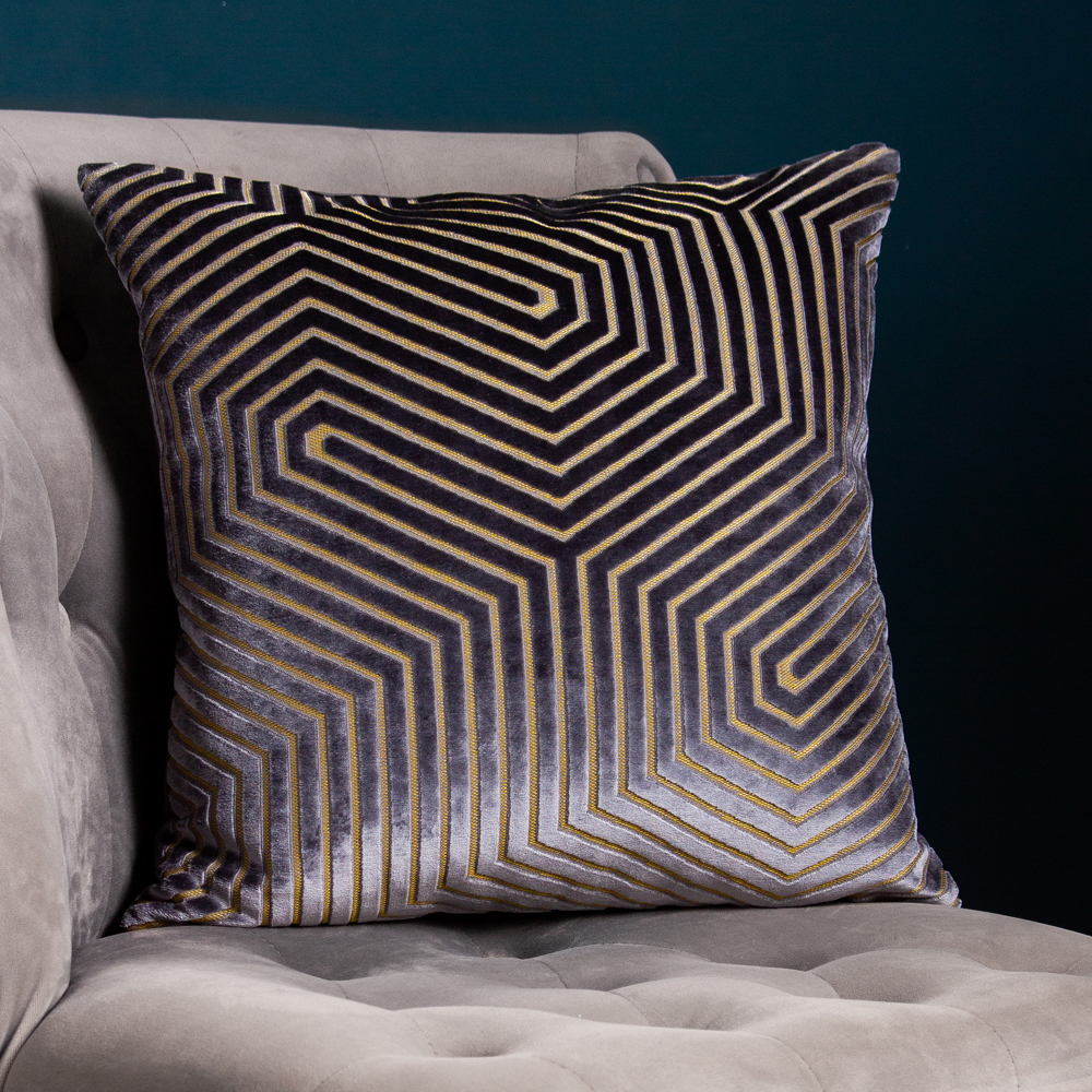 Paoletti Evoke Cut Velvet Cushion - Picture 52 of 56