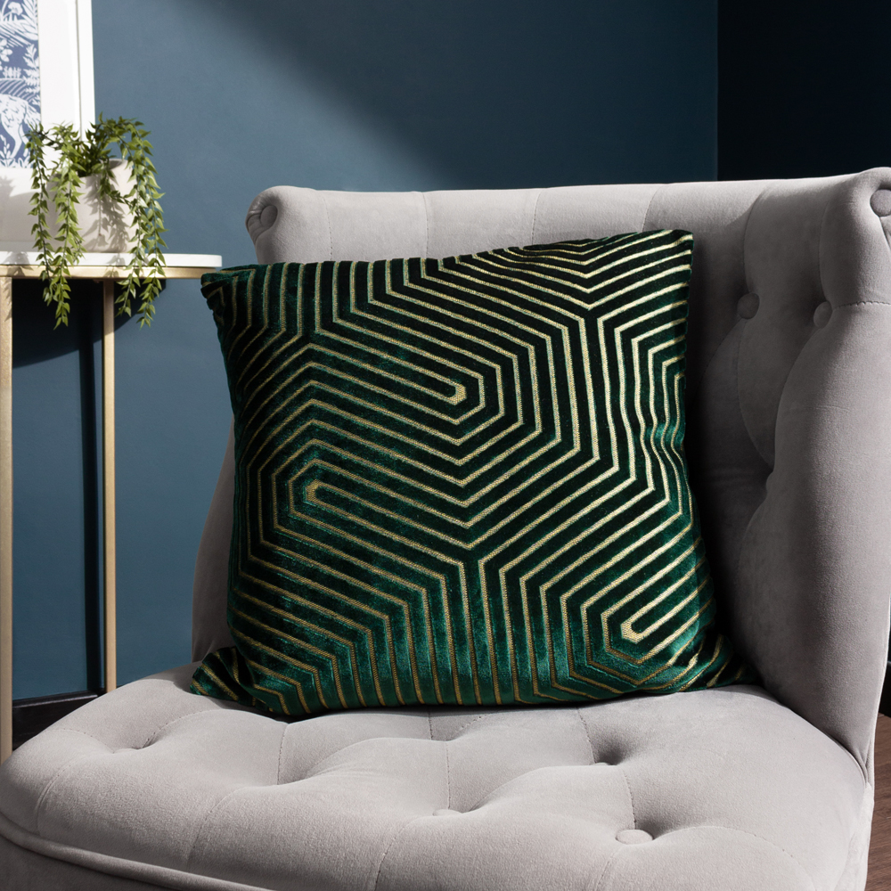 Paoletti Evoke Cut Velvet Cushion - Picture 10 of 56