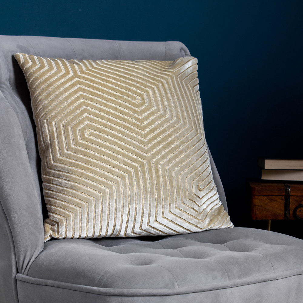 Paoletti Evoke Cut Velvet Cushion - Picture 20 of 56