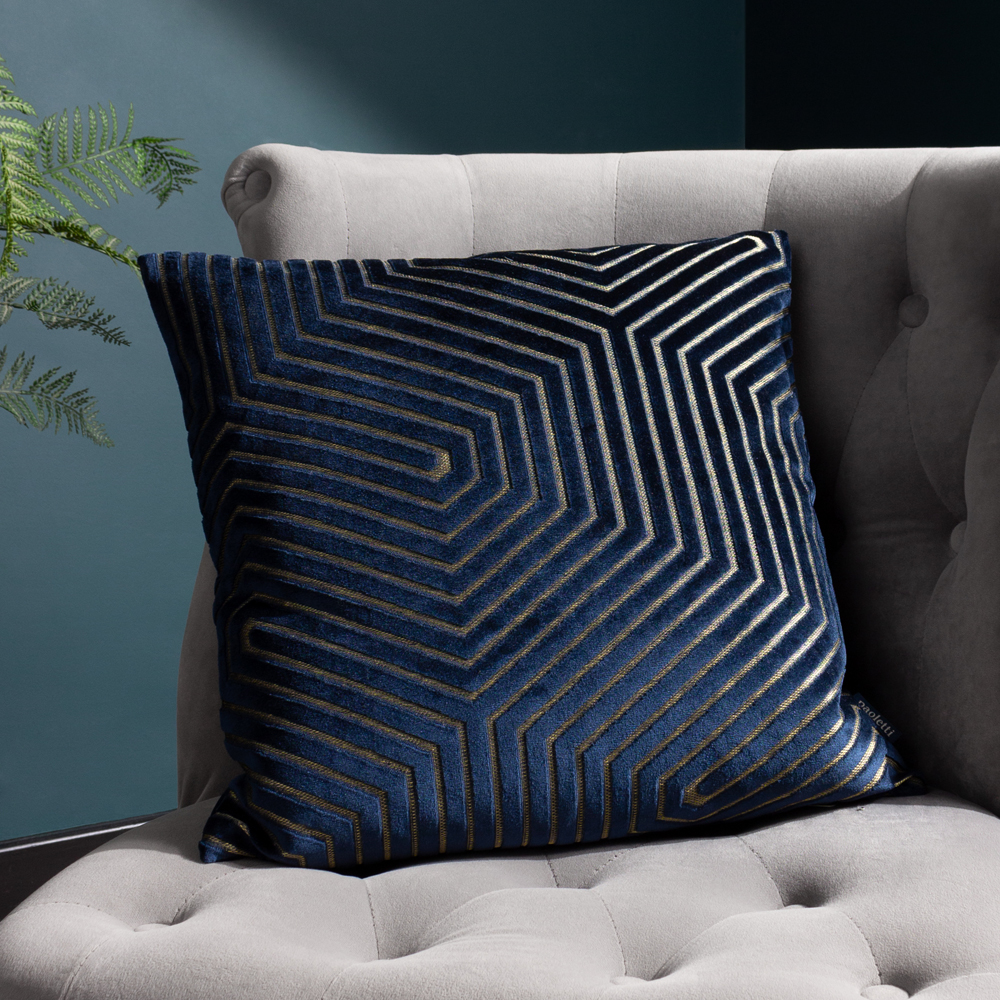 Paoletti Evoke Cut Velvet Cushion - Picture 25 of 56