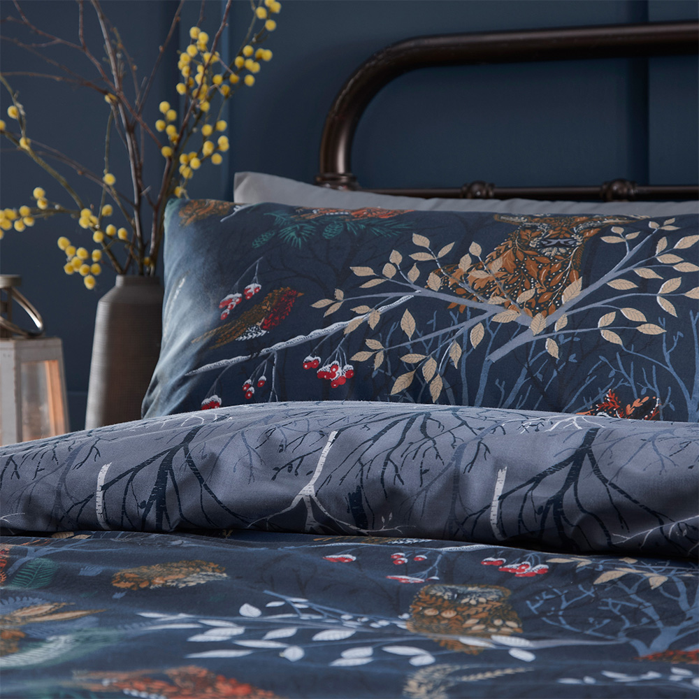 furn. Forest Fauna Woodland Animals Duvet Cover Set - Picture 3 of 9