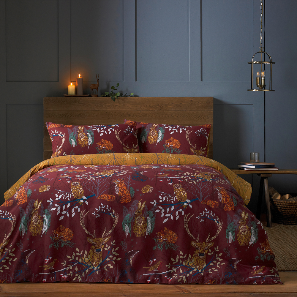 furn. Forest Fauna Woodland Animals Duvet Cover Set - Picture 8 of 9