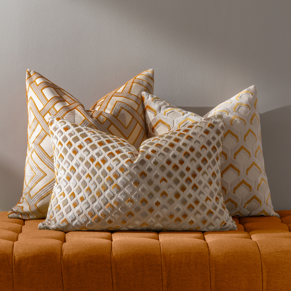 Paoletti Lexington Velvet Jacquard Cushion - Picture 35 of 36