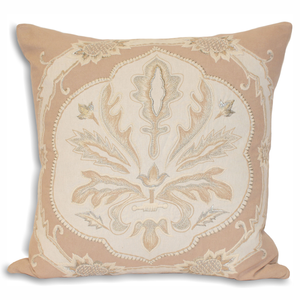 Paoletti Margaux Embroidered Cushion - Picture 1 of 6