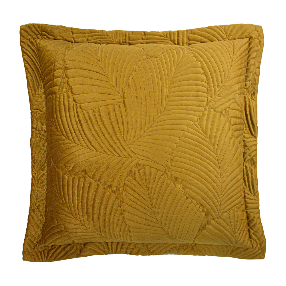 Paoletti Palmeria Quilted Velvet Cushion - Picture 31 of 42