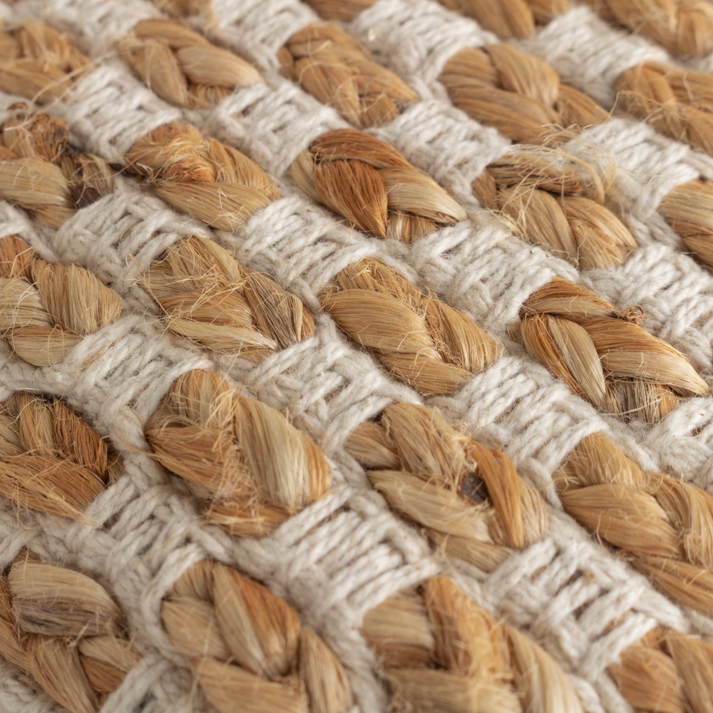 Yard Wikka Woven Jute Cotton Square Boho Cushion - Picture 4 of 12