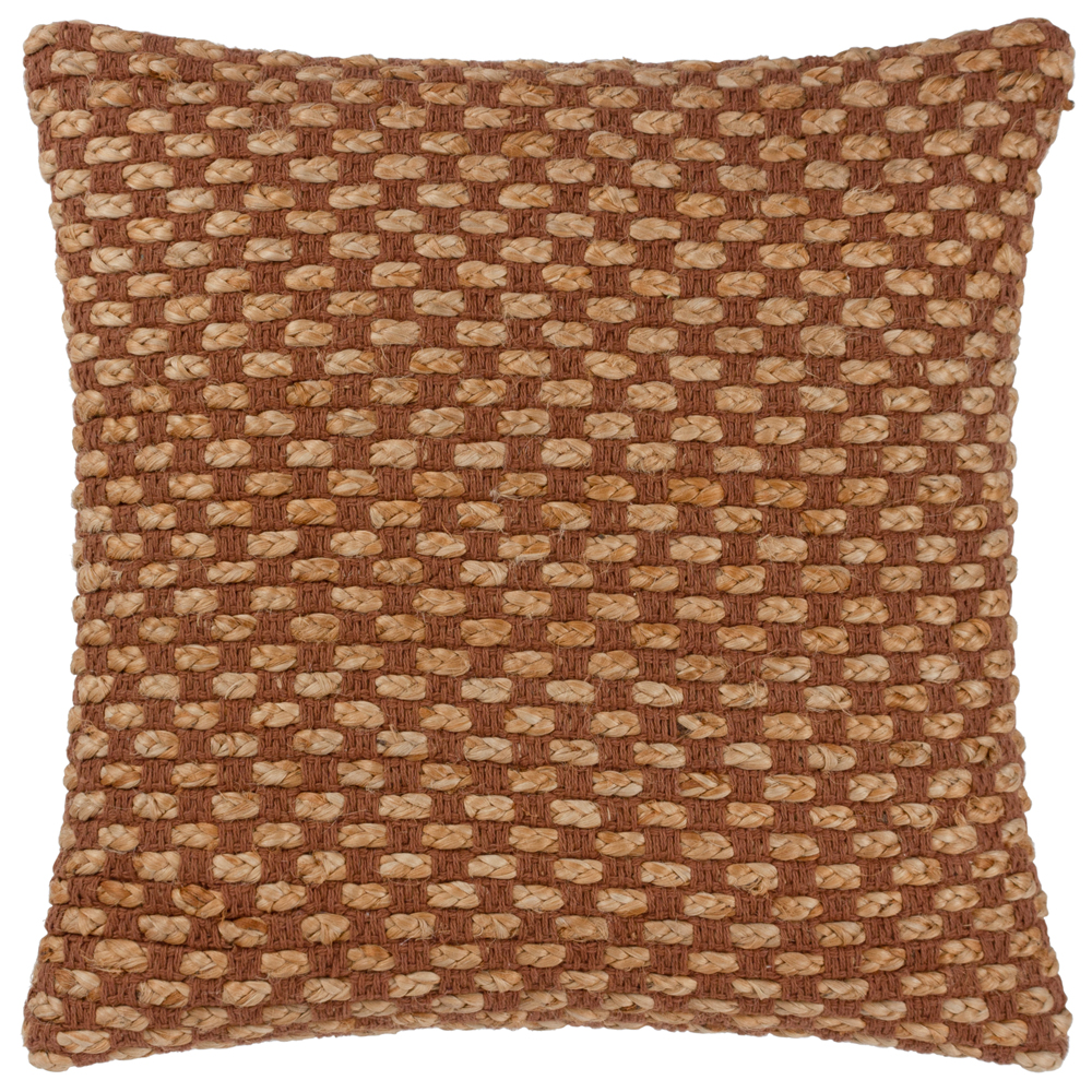 Yard Wikka Woven Jute Cotton Square Boho Cushion - Picture 7 of 12