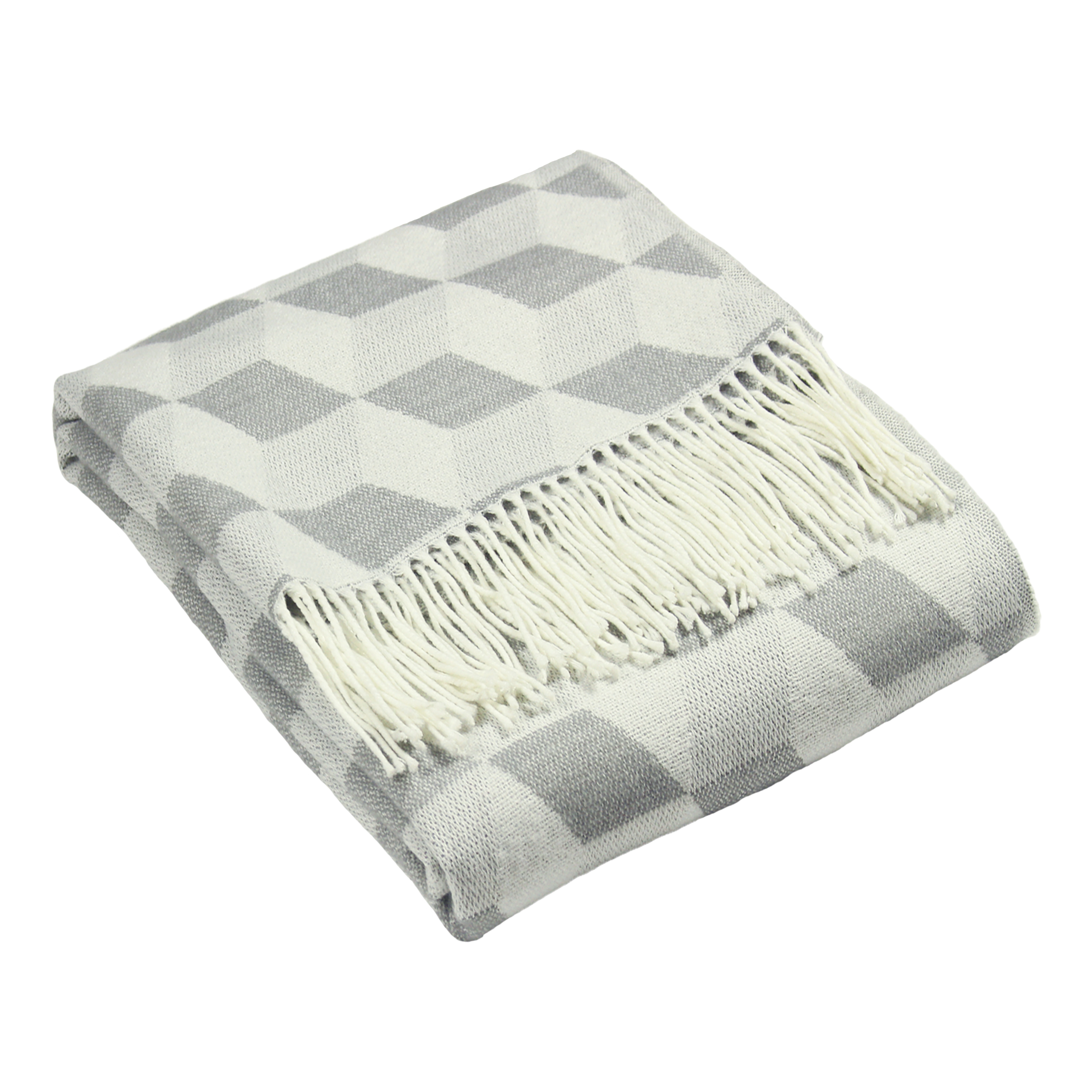 Riva Home Aspect Geometric Fringed Throw - Picture 7 of 12