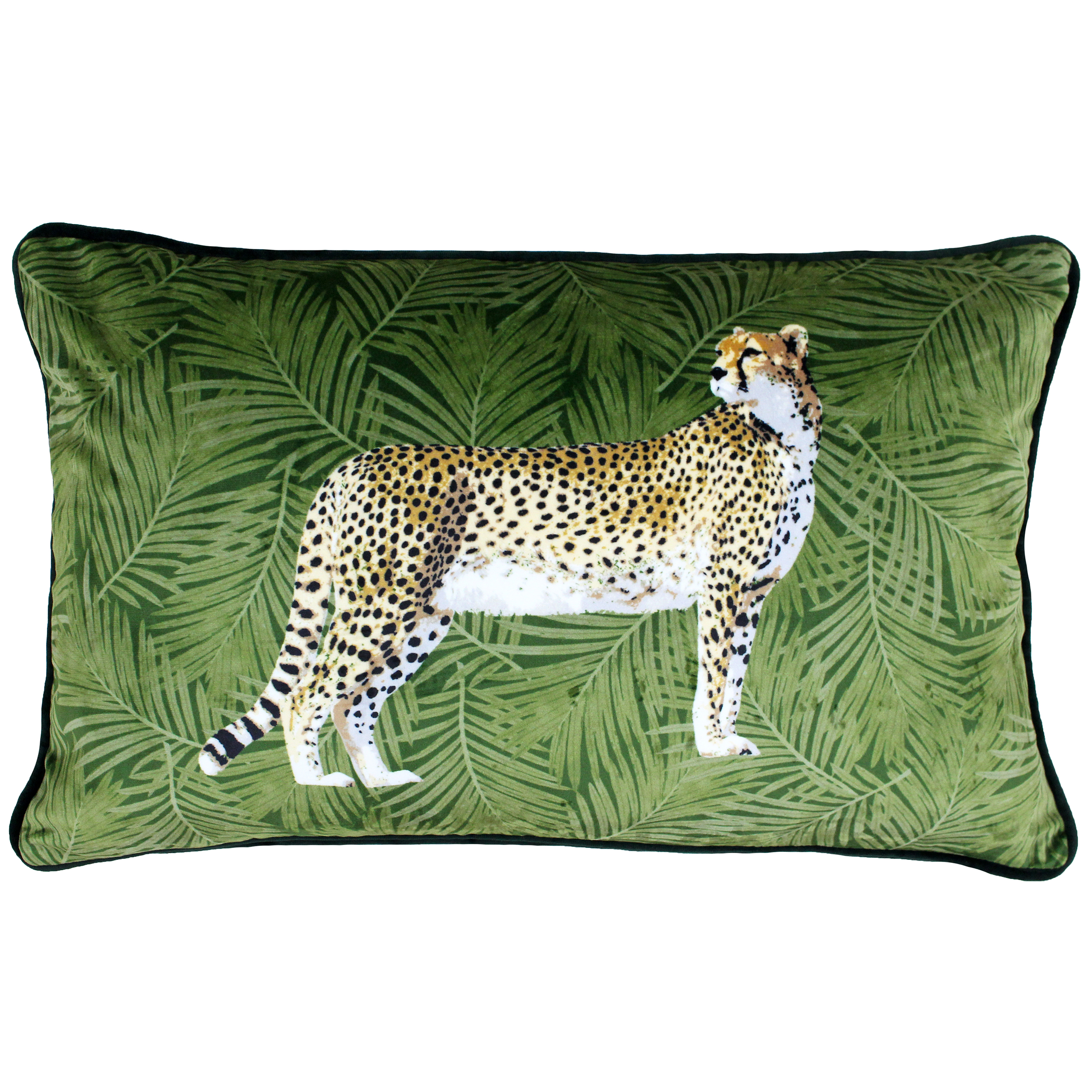 Paoletti Cheetah Forest Velvet Cushions - Picture 9 of 17