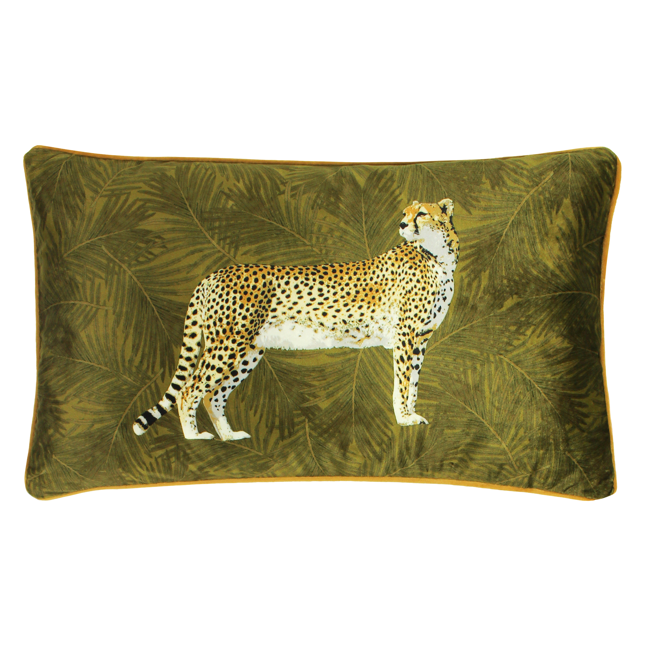 Paoletti Cheetah Forest Velvet Cushions - Picture 10 of 17