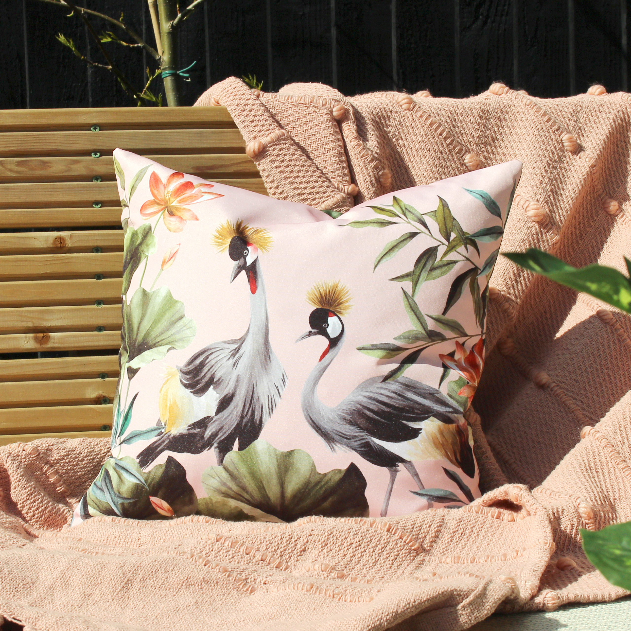 Evans Lichfield Cranes Outdoor Cushions - Picture 4 of 13