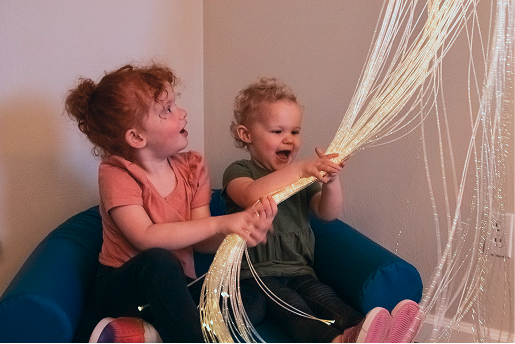 Sensory room in use