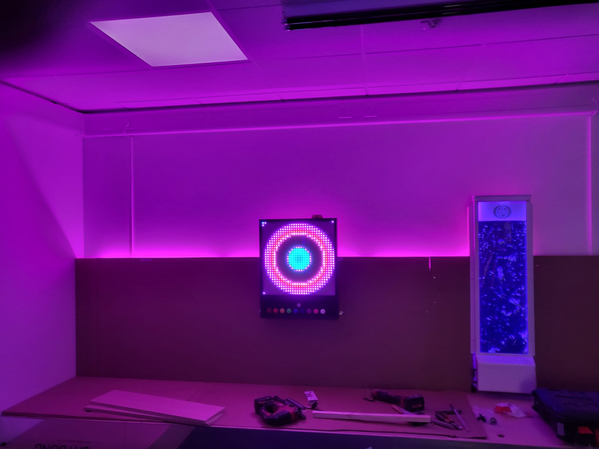 Calm sensory room at Heart of Worcestershire College