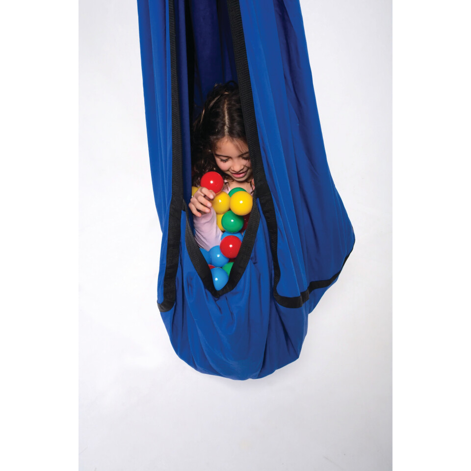 Cocoon swing in a sensory integration room