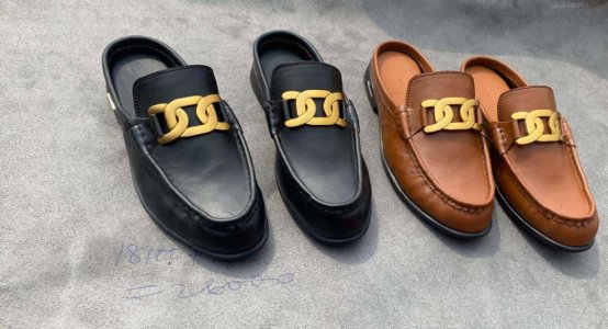 Quality leather half cover shoe/mule