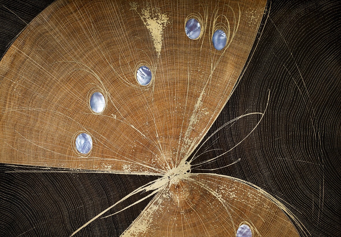 Butterfly Kaleidoscope Reverse Gold