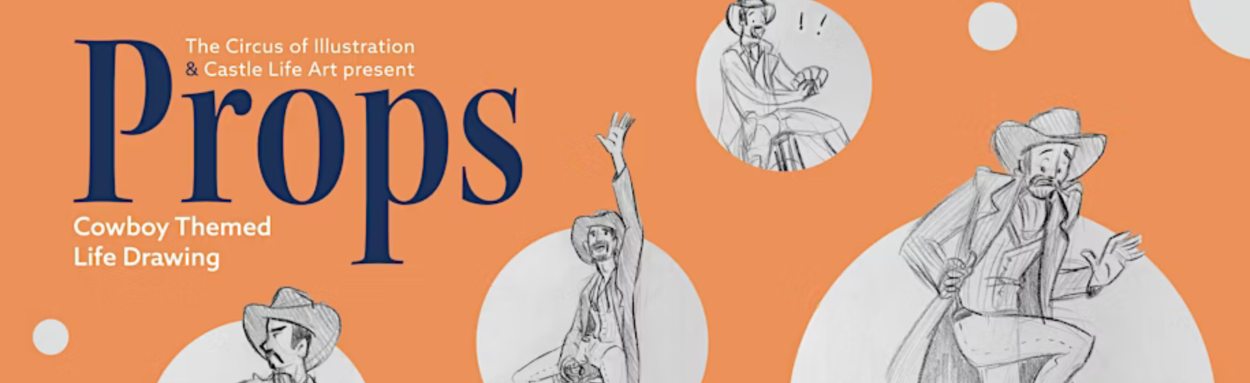 Cowboy theme life drawing event in Bedford