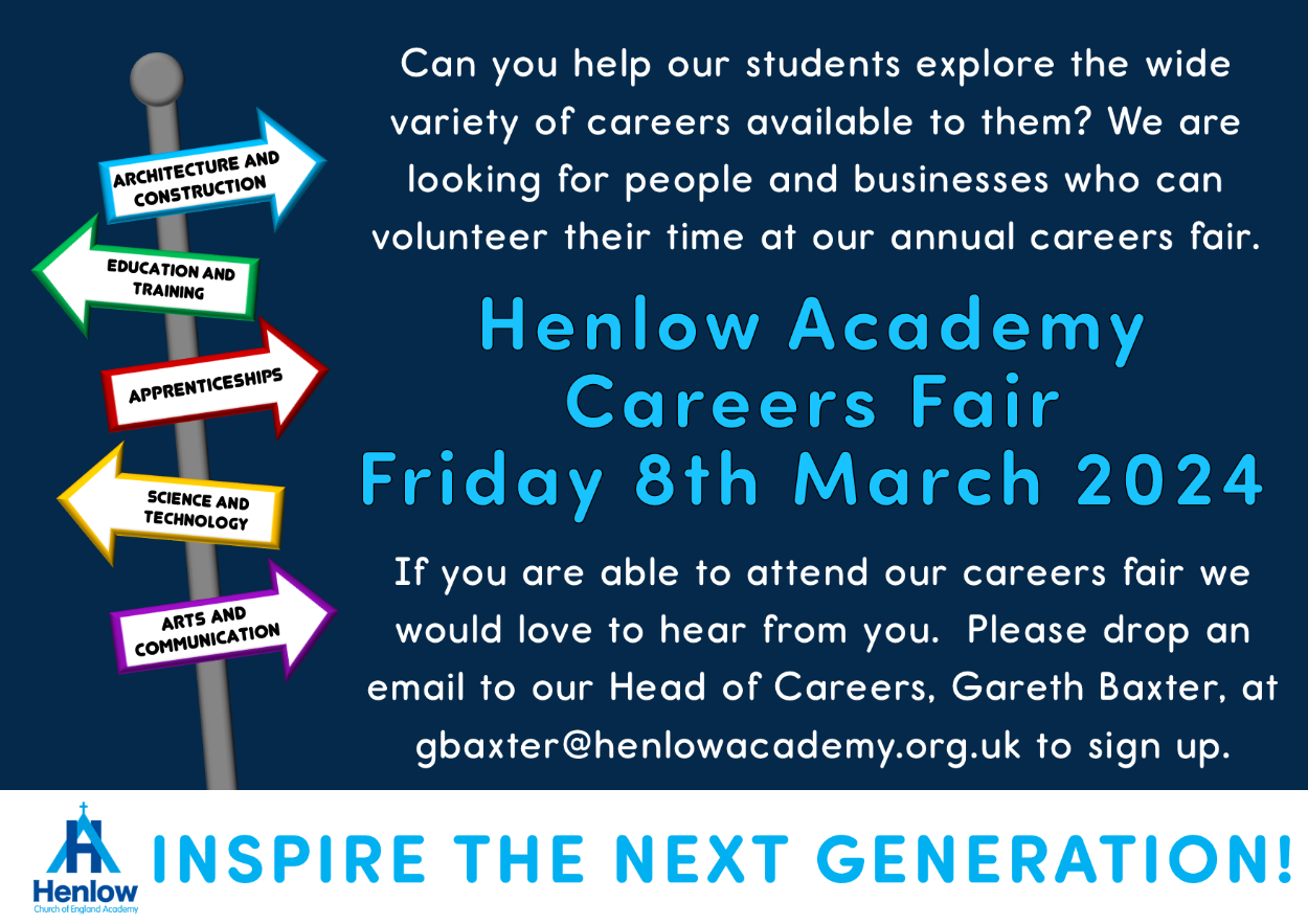 Henlow Academy Careers Fair - Volunteer Opportunity