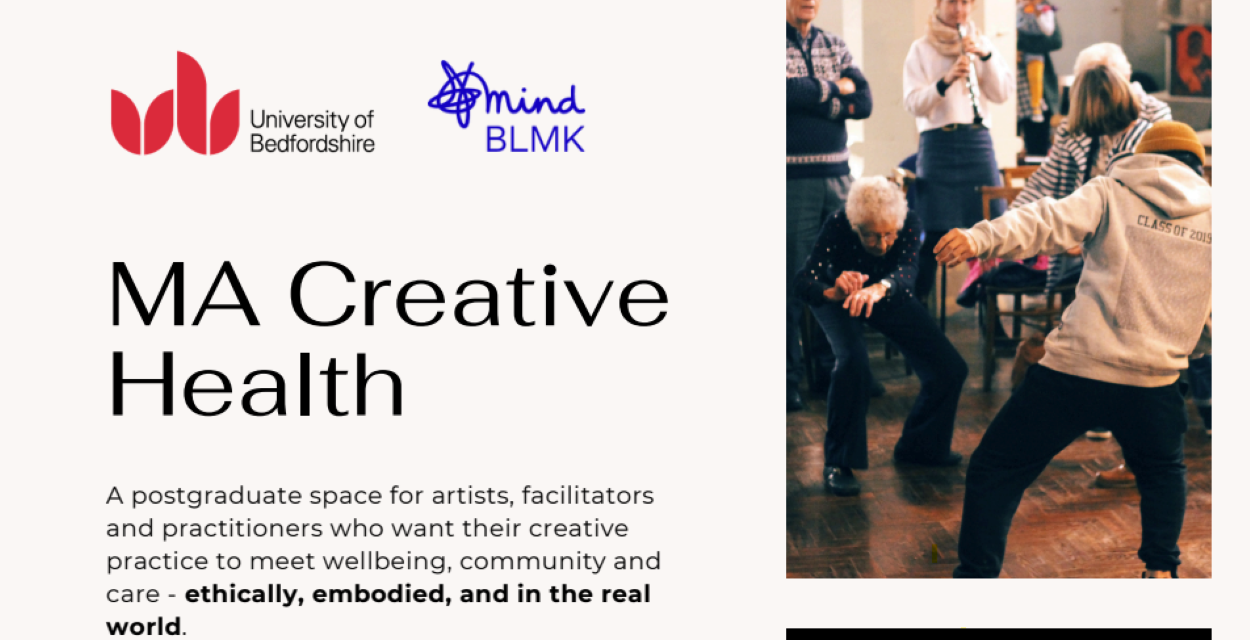 New MA Creative Health launched at University of Bedfordshire