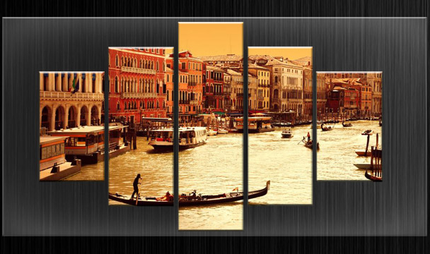 split panel canvas orange