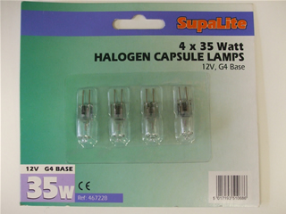 Lamps | GY6.35 base 12V 35w halogen capsule bulb | Part No:467228