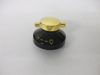 Knob | Hotplate Knob Black/Gold | Part No:081880333