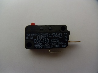 Microswitch | Microwave Door Switch D3V-16G-3C25 | Part No:QSWMA147WRZZ