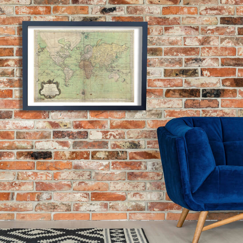 Bellin Nautical Chart Map of the World Geographicus WorldWall Art Poster Print Bellin Nautical Chart Map of the World Geographicus WorldWall Art Poster Print